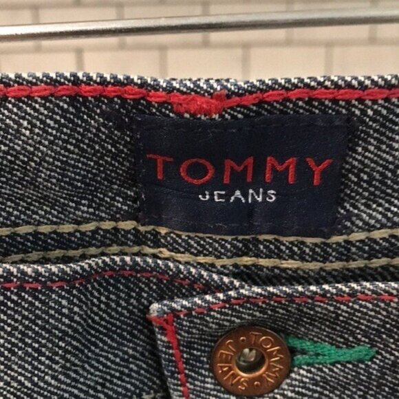 Tommy Jeans Mens 31 X 32 Blue Denim Baggy High Waist Streetwear Skater Western - Picture 3 of 13